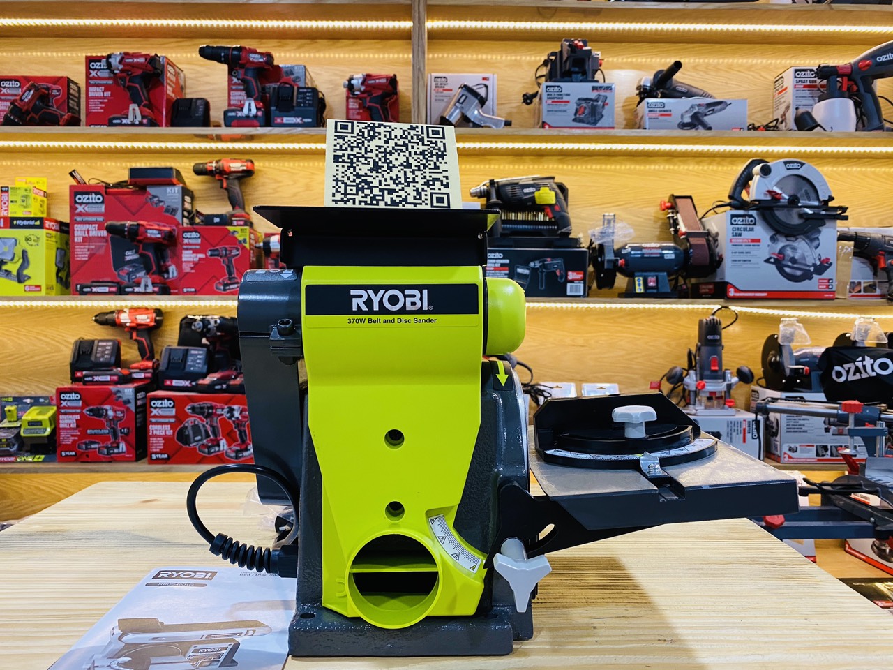 MÁY CHÀ NHÁM BÀN ĐAI VÀ ĐĨA RYOBI RBDS4601G