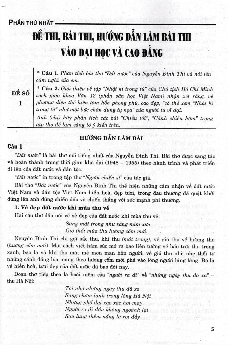 Bộ Đề Thi Tuyển Sinh Môn Văn Luyện Thi THPT