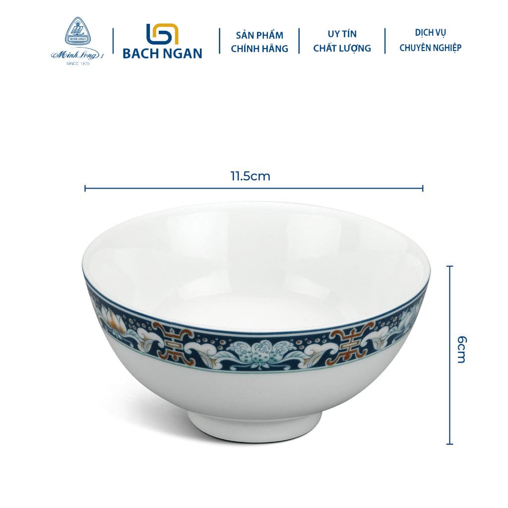 CHÉN CƠM MINH LONG JASMINE PHƯỚC LỘC THỌ 11.5CM