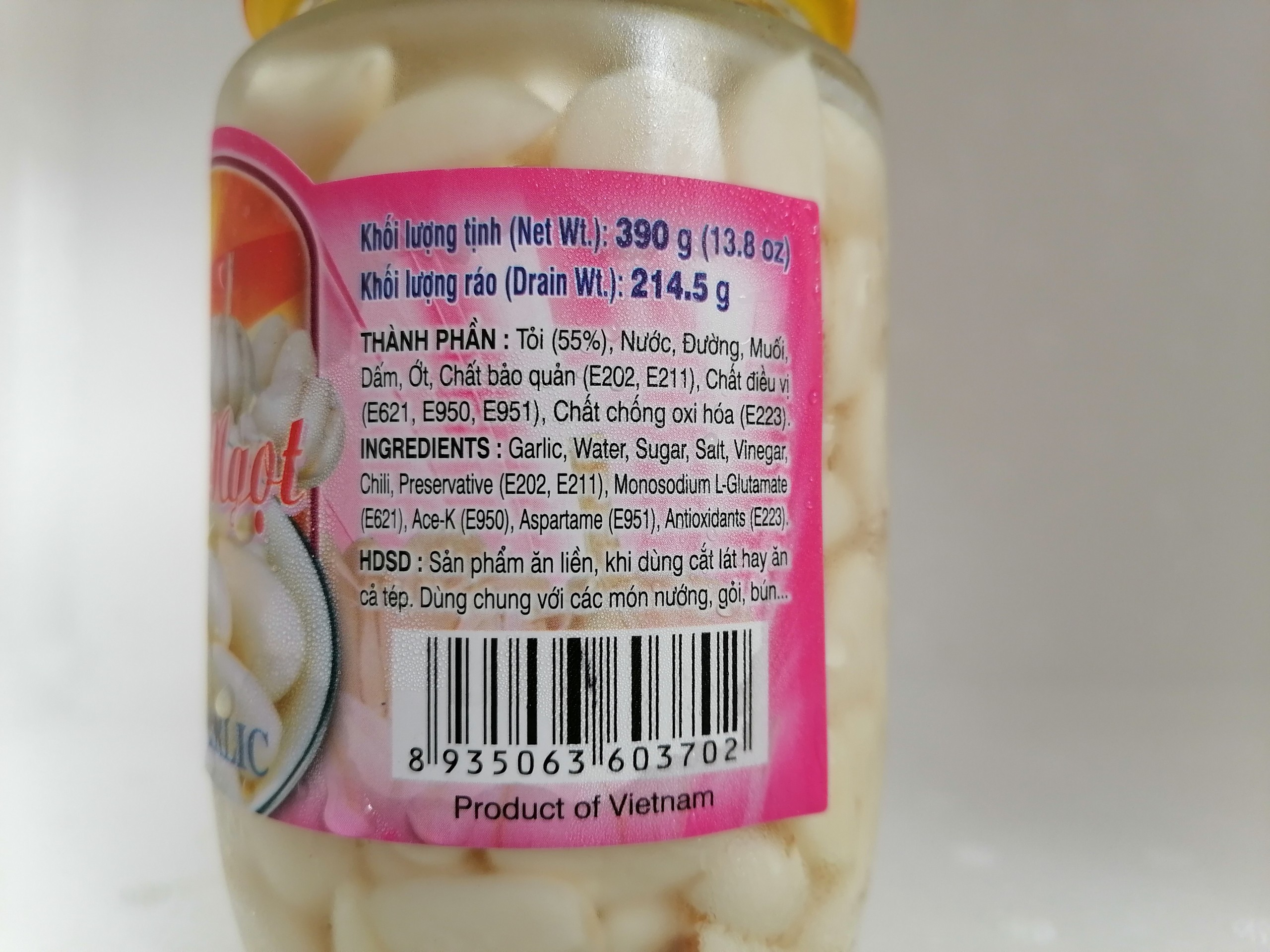 Tỏi Chua Ngọt Ngọc Liên 390g