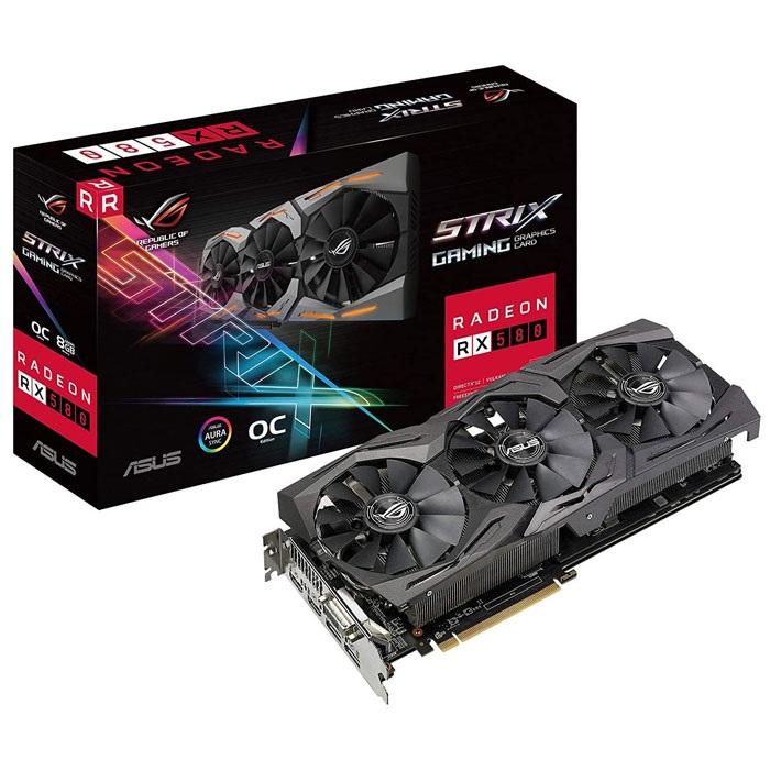 VGA Asus R.O.G Strix Radeon RX 580 OC Edition 8GB GDDR5 (ROG-STRIX-RX580-O8G-GAMING)