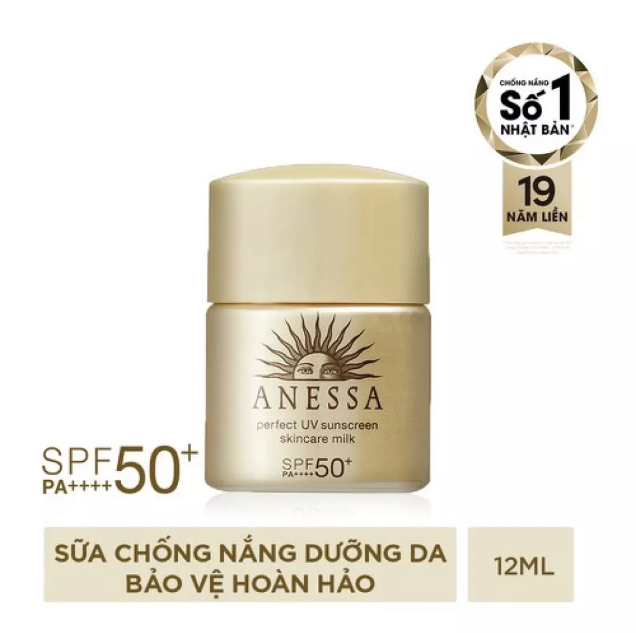 Sữa Chống Nắng Bảo Vệ Da Hoàn Hảo Anessa Perfect UV Sunscreen Skincare Milk SPF50+ PA++++ 12ml