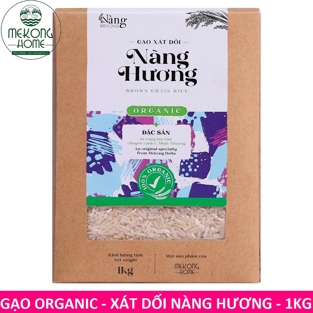Gạo Hữu Cơ Xát Dối Nàng MEKONG 1kg