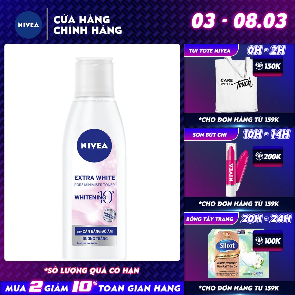 Nước hoa hồng NIVEA làm trắng da 200ml - 01217MP12