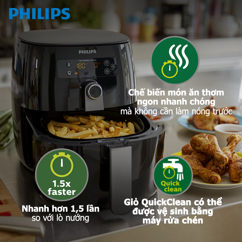 Nồi chiên không dầu Philips HD9745/90