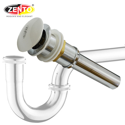 BỘ XI PHÔNG LAVABO XẢ NHẤN SỨ ZENTO ZXP011