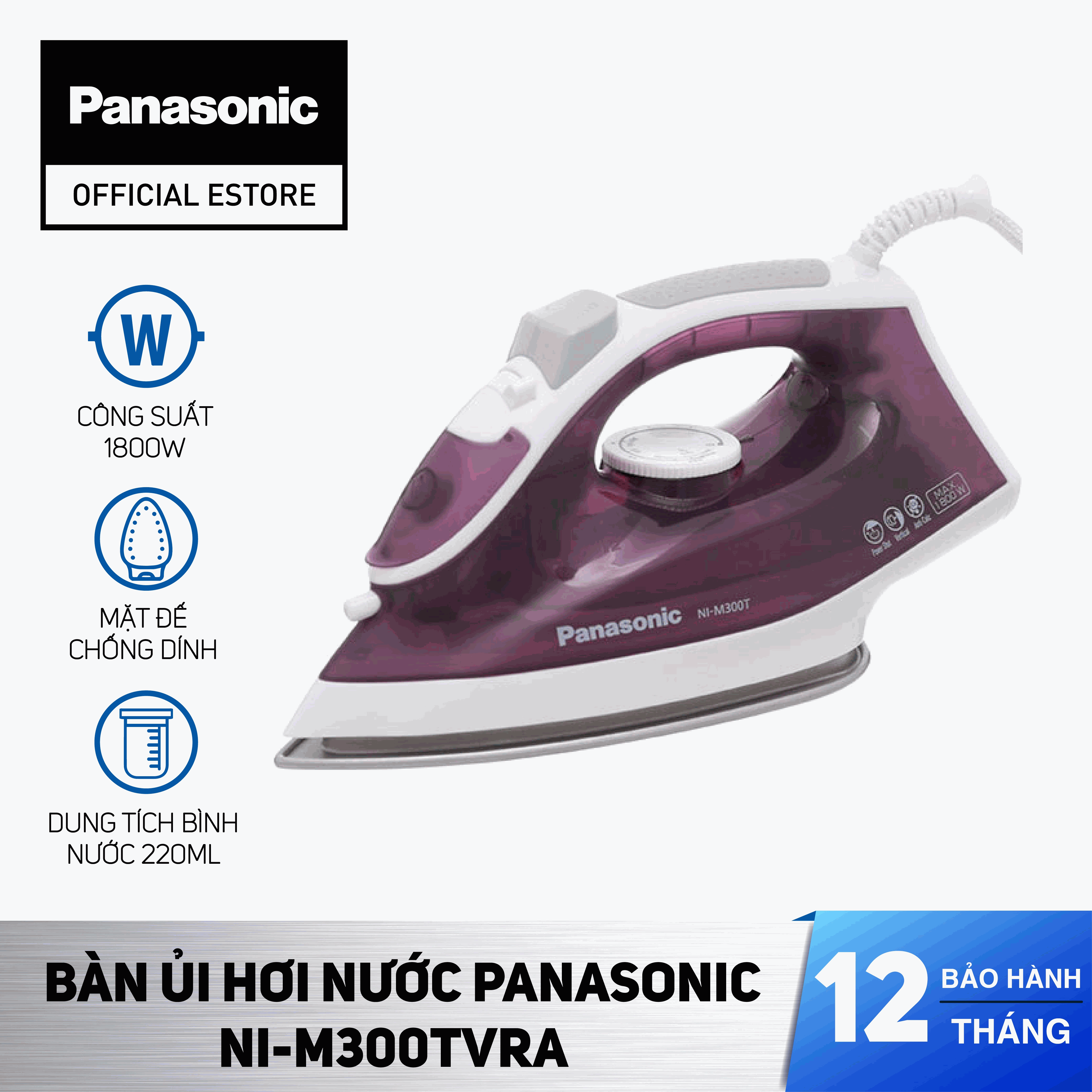 Bàn là/bàn ủi hơi nước Panasonic NI-M300TARA