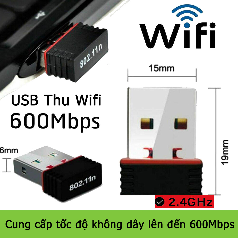 USB Thu Wifi cho Laptop Ussb thu sóng wifi cho máy tính PC NANO 802