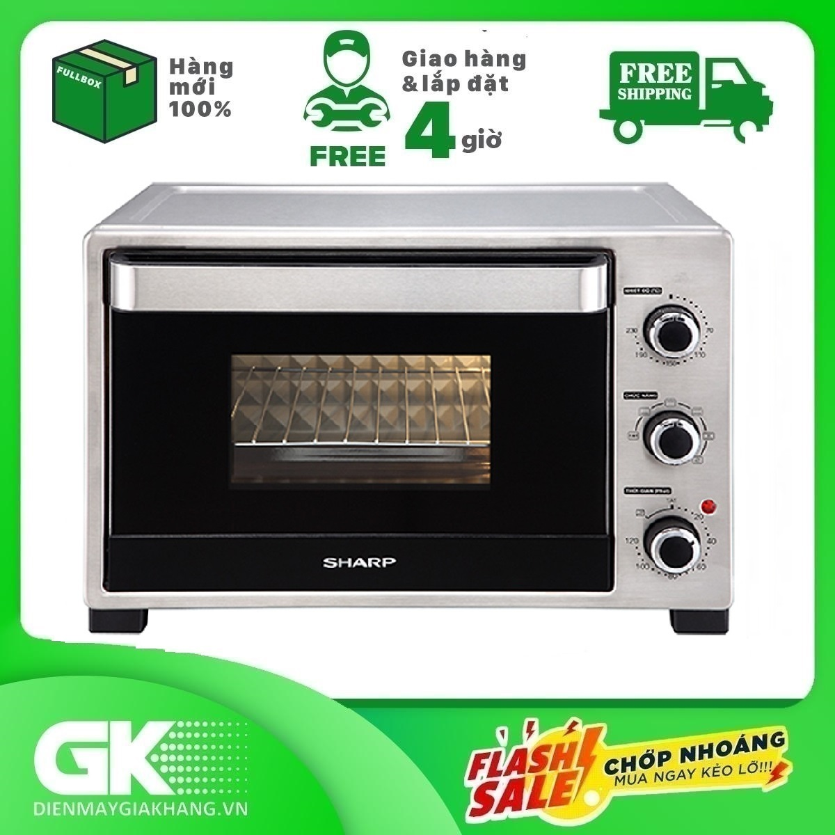 Lò nướng điện Sharp EO-A383RCSV-ST 38 lít