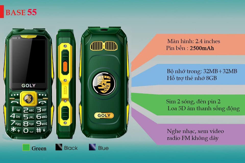 Điện thoại Goly Base 55