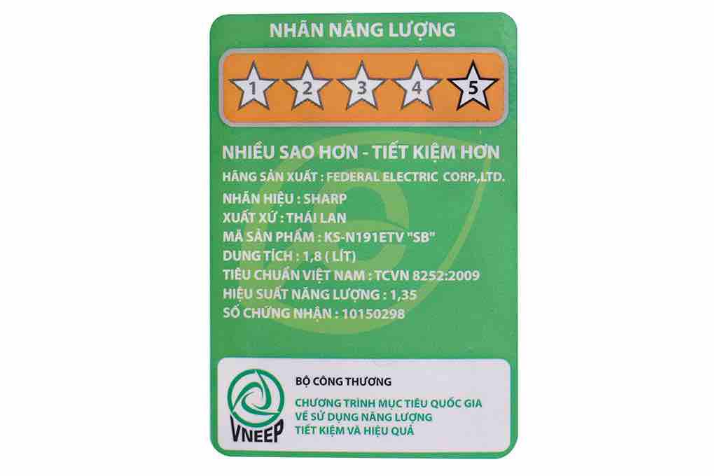 Nồi cơm điện Sharp KS-N191EV/191EV 1.8L