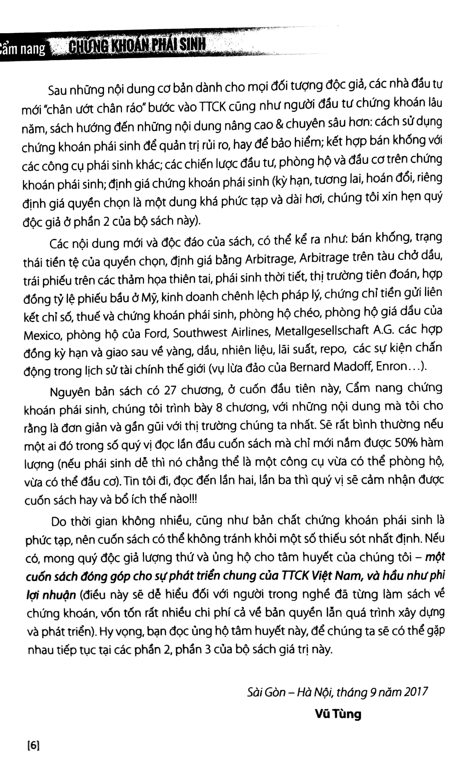 CẨM NANG CHỨNG KHOÁN PHÁI SINH