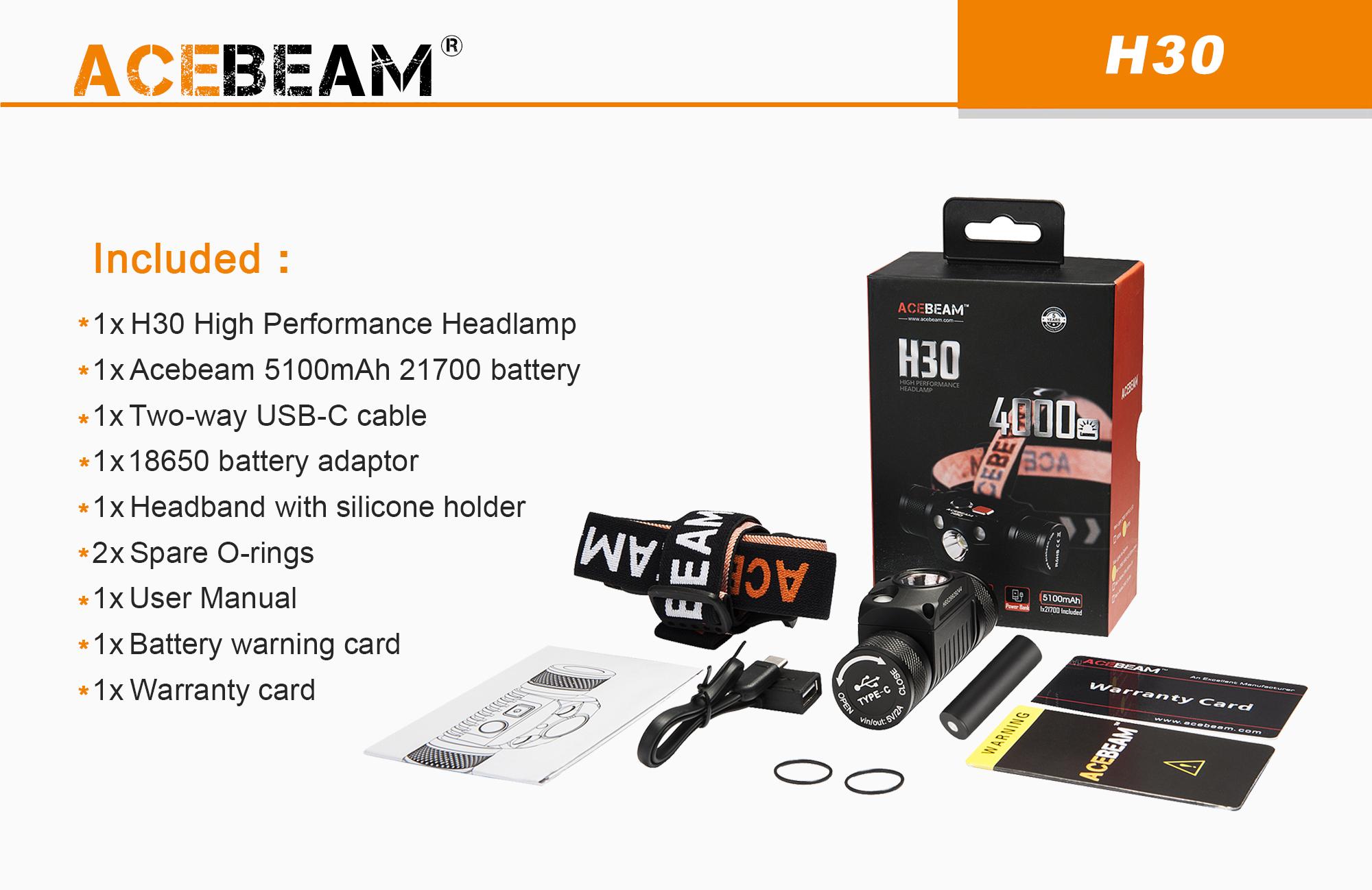 ĐÈN ĐEO ĐẦU ACEBEAM H30