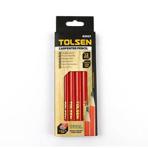 Bộ 12 Bút Chì Thợ Mộc Tolsen 42021
