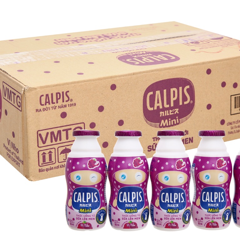 Sữa chua Calpis hương nho 80ml thùng 40 chai