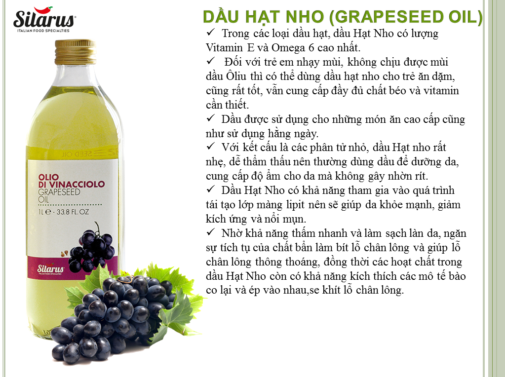 Dầu Hạt Nho Silarus