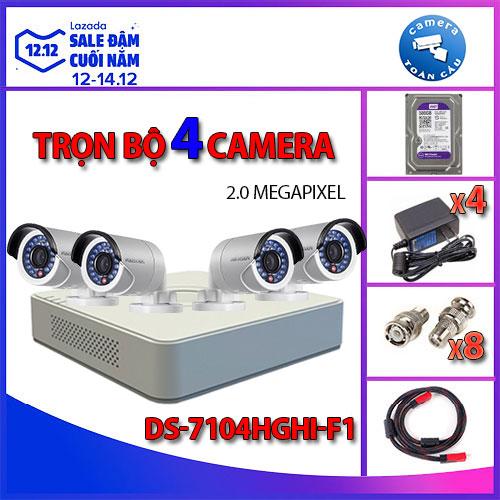Trọn bộ camera Hikvision DS-2CE16D0T-IRP + DS-7104HGHI-F1