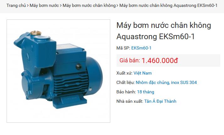 Máy bơm nước đẩy cao Đại Thành EKSm60-1