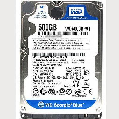 Ổ cứng Laptop Western Digital 500GB Blue Sata 3