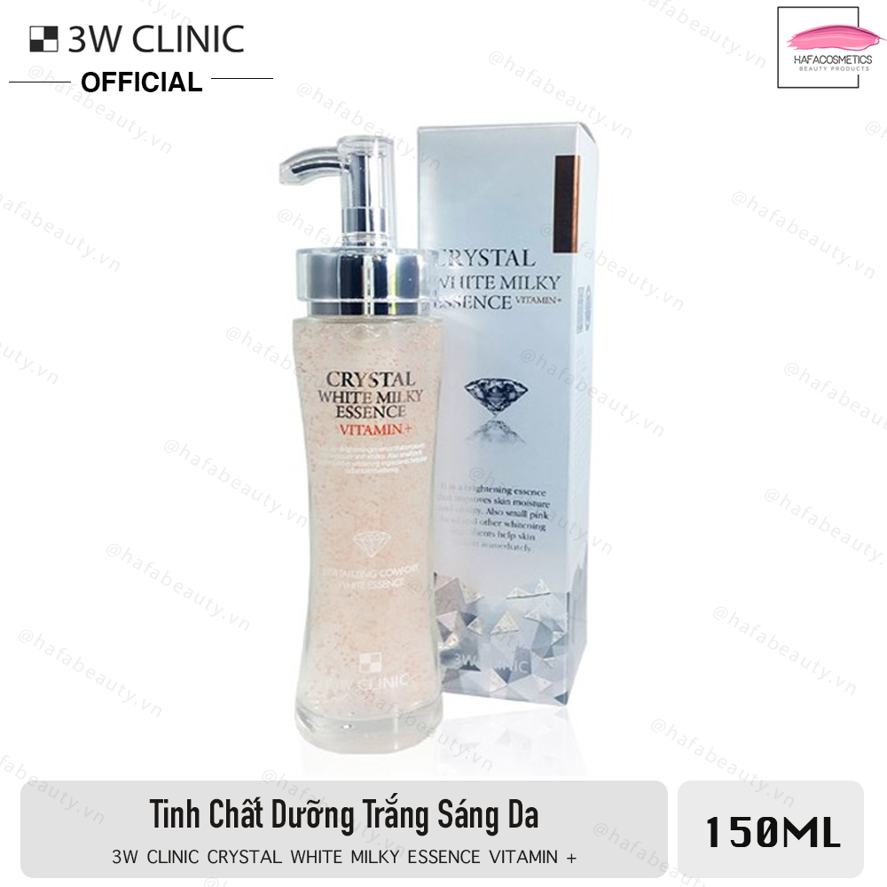 Tinh Chất Dưỡng Trắng Tái Tạo Da Từ Vitamin 3W Clinic Crystal White Milky Essence Vitamin+ 150ml