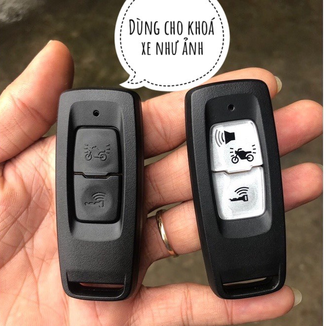 Ốp TPU 2 nút nhỏ viền bạc bảo vệ chìa khóa xe máy Smartkey Honda 2022