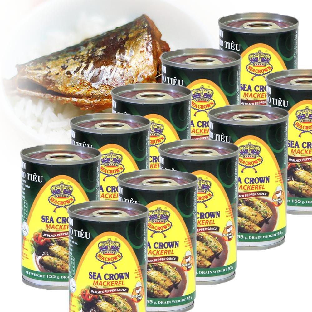 Cá nục kho tiêu Sea Crown 155g Combo 10 hộp