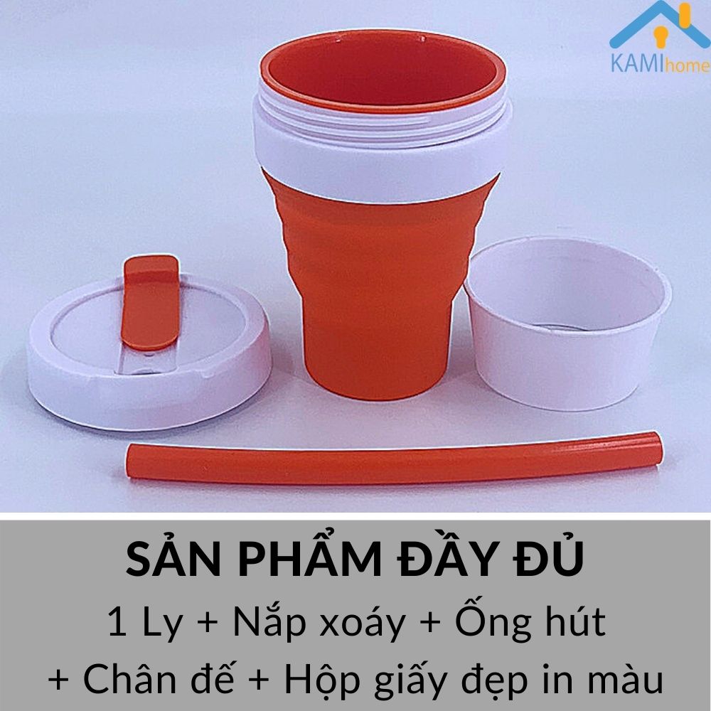Bình Nước Gấp Gọn Silicone 350ml