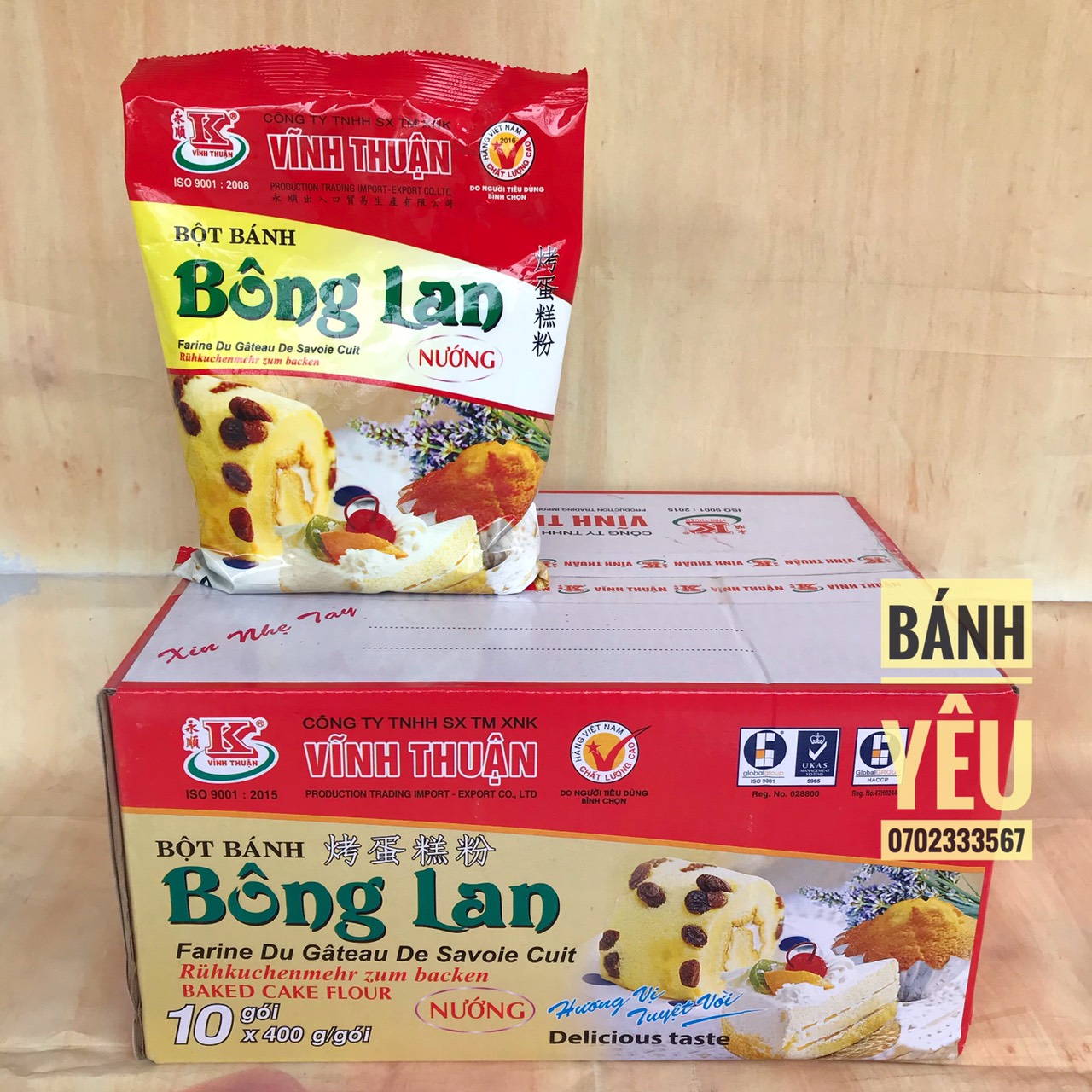 Bột bánh bông lan Vĩnh Thuận 400g