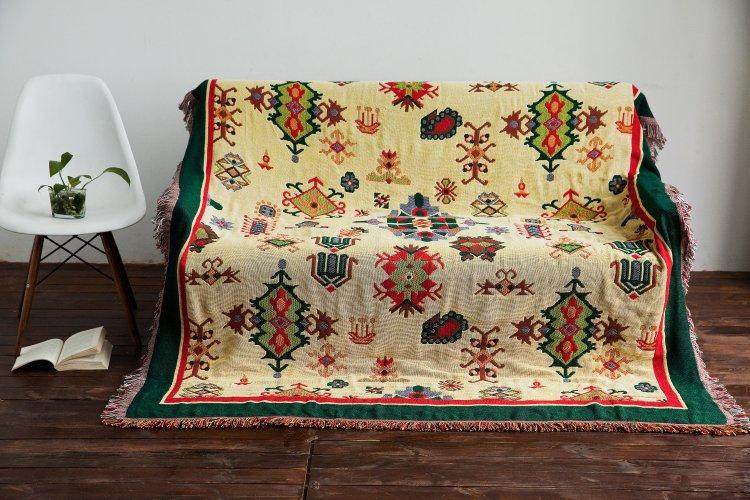 THẢM COTTON PHỦ GHẾ SOFA HÌNH THỔ CẨM PA9455