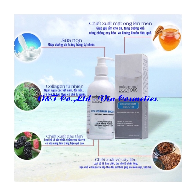 Sữa non tắm trắng cô đặc một bước duy nhất Bright Doctors Colostrum 300 ml