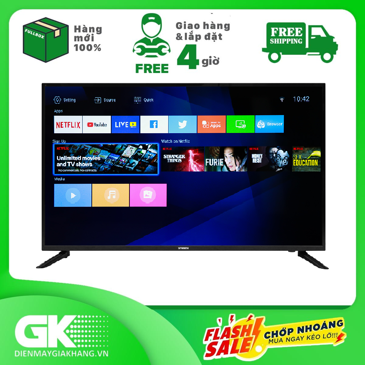 Smart Tivi Skyworth 4K 50 inch 50UB5100