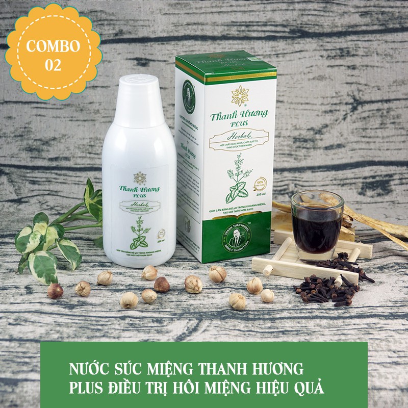 Combo 2 Chai Nước súc miệng Thanh Hương Plus