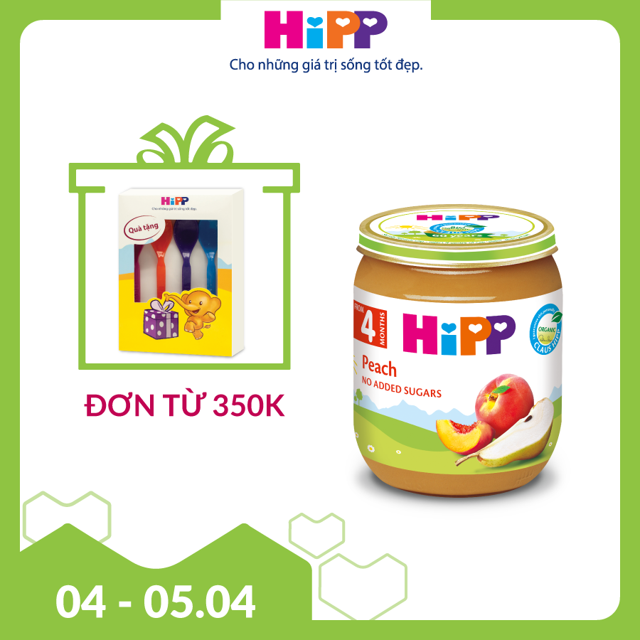 Dinh dưỡng đóng lọ HiPP đào tây 125g