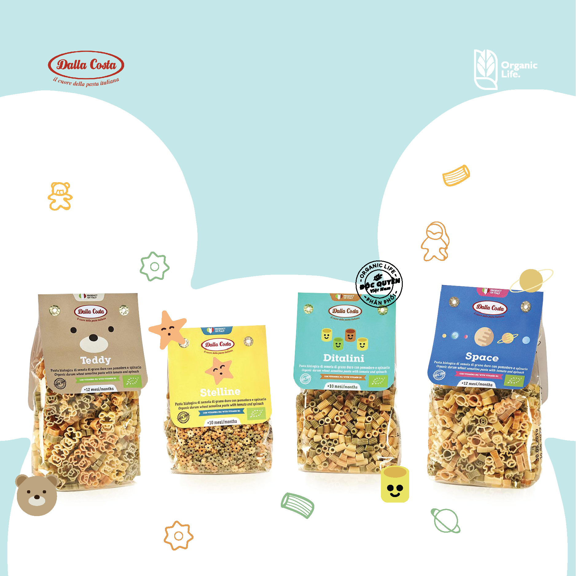 Nui Dalla Costa Organic Baby Pasta Space 200g