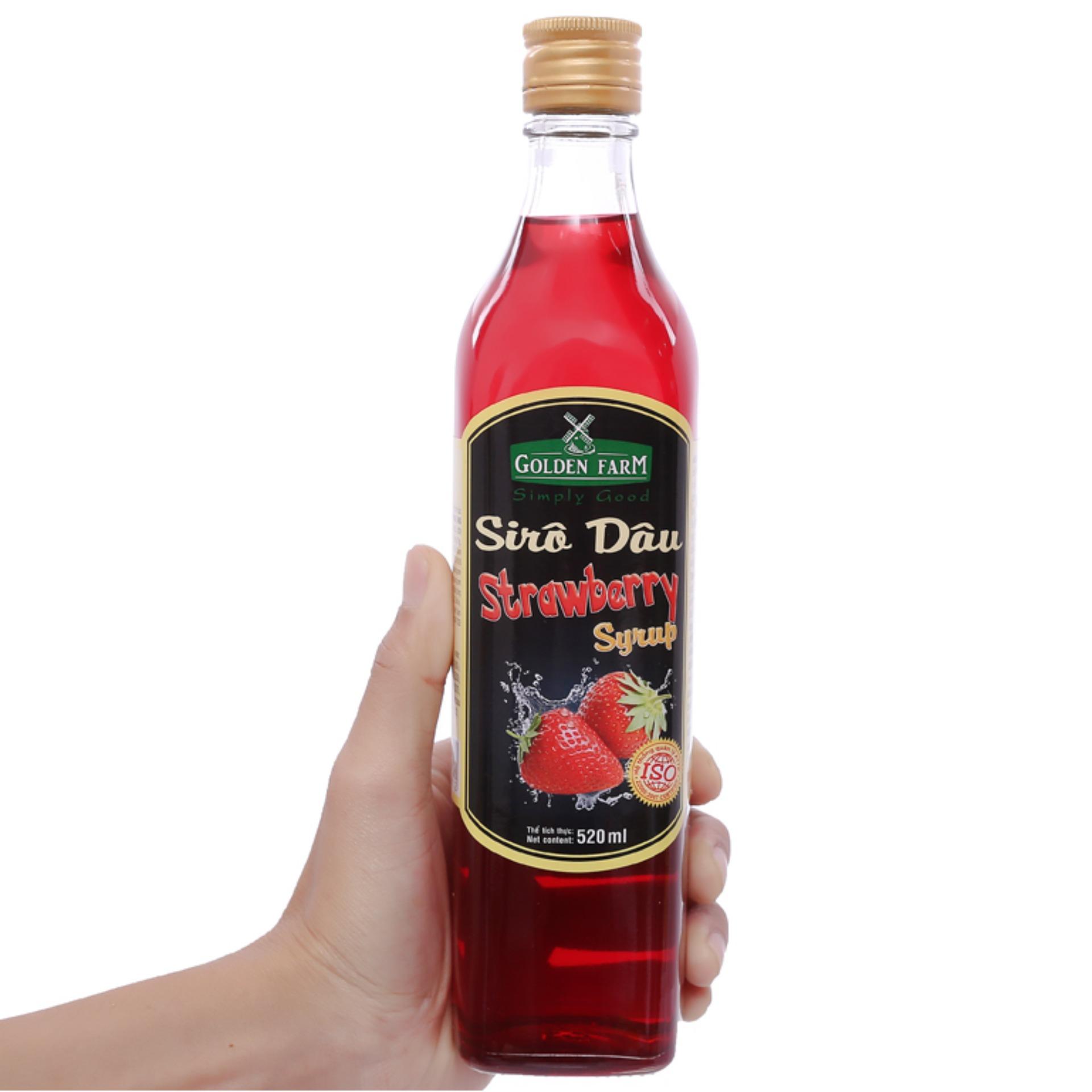 Siro Golden Farm Dâu 520ML