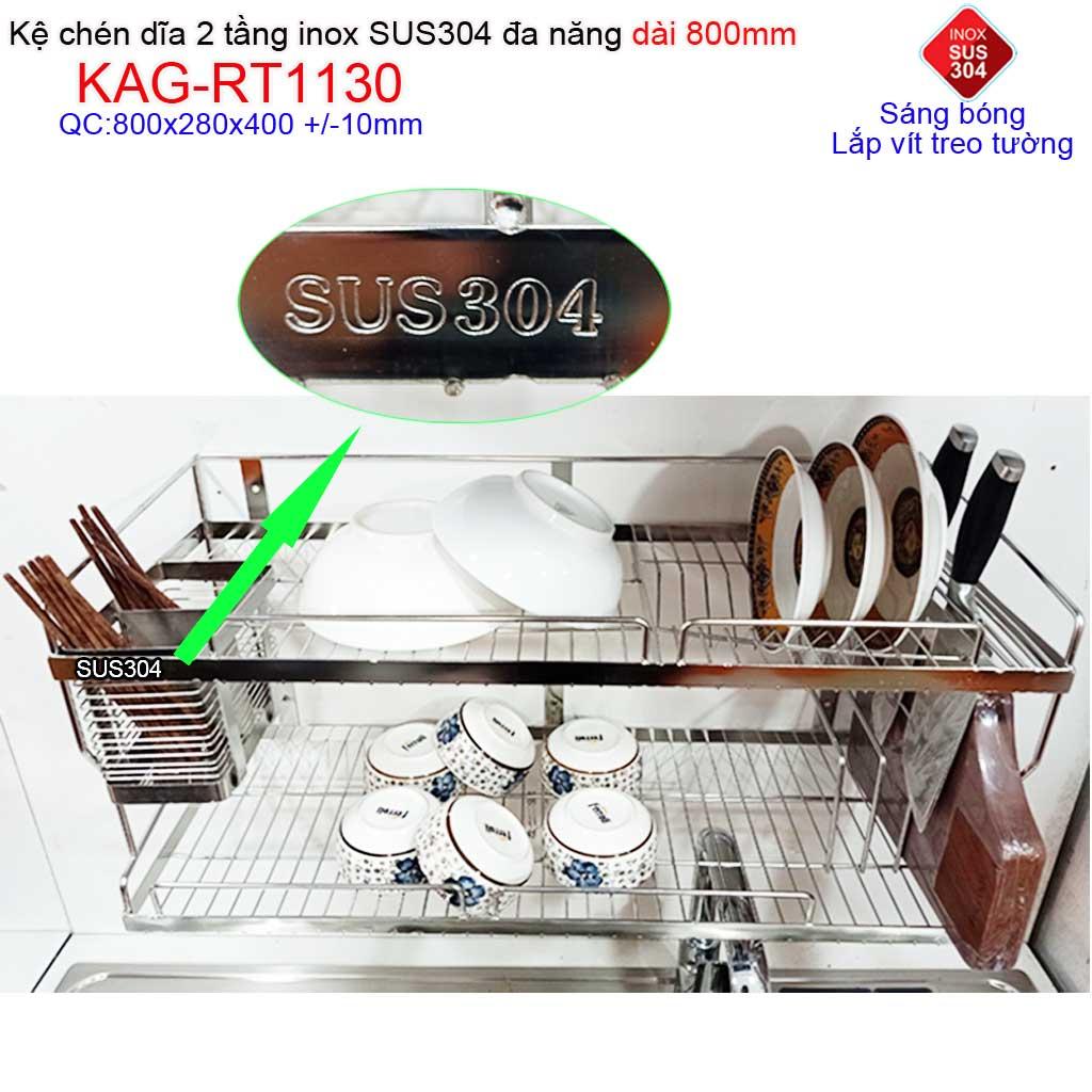 KỆ CHÉN DĨA 8T INOX ROCA KAG-RT1130