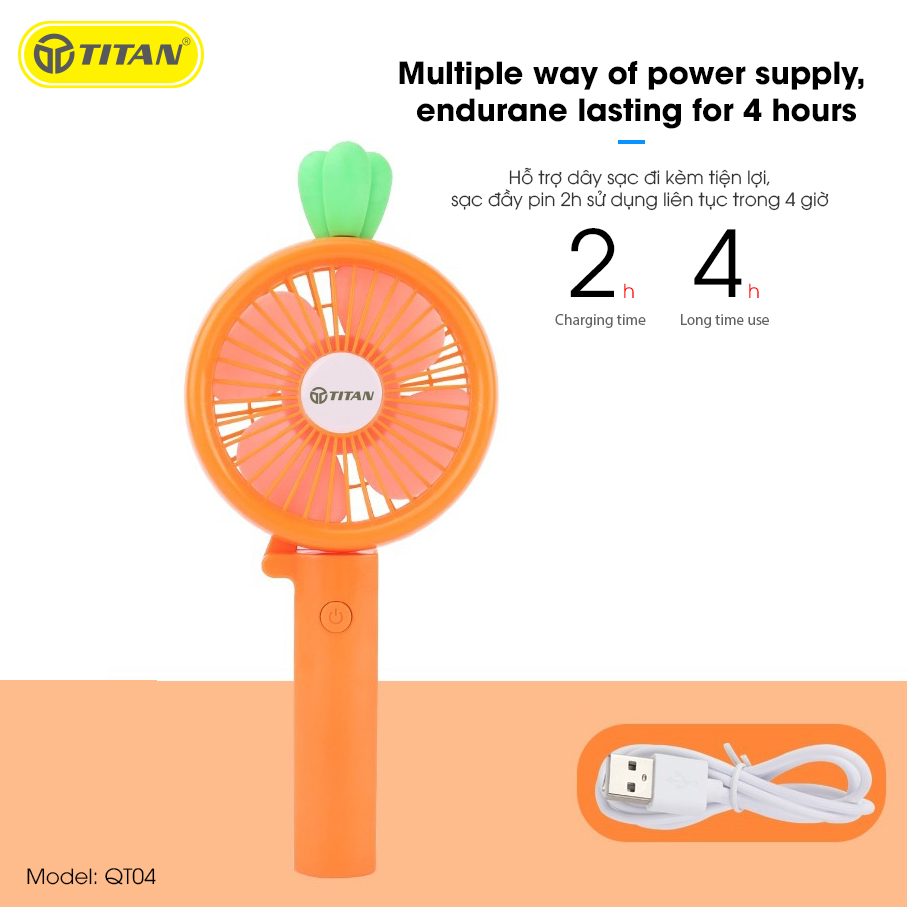 QUẠT CẦM TAY MINI TITAN QT04