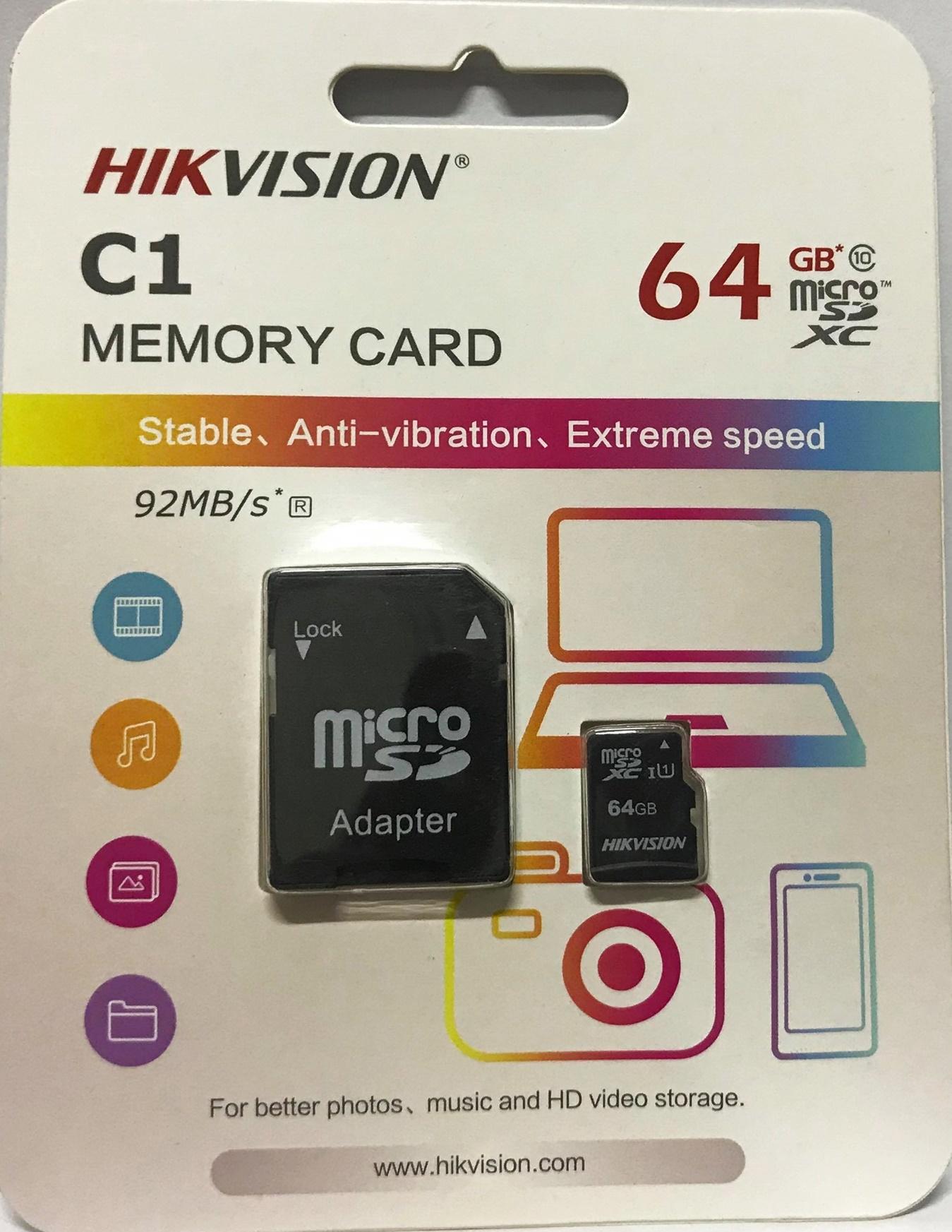 Thẻ nhớ camera Hikvision HS-TF-C1 - 64GB