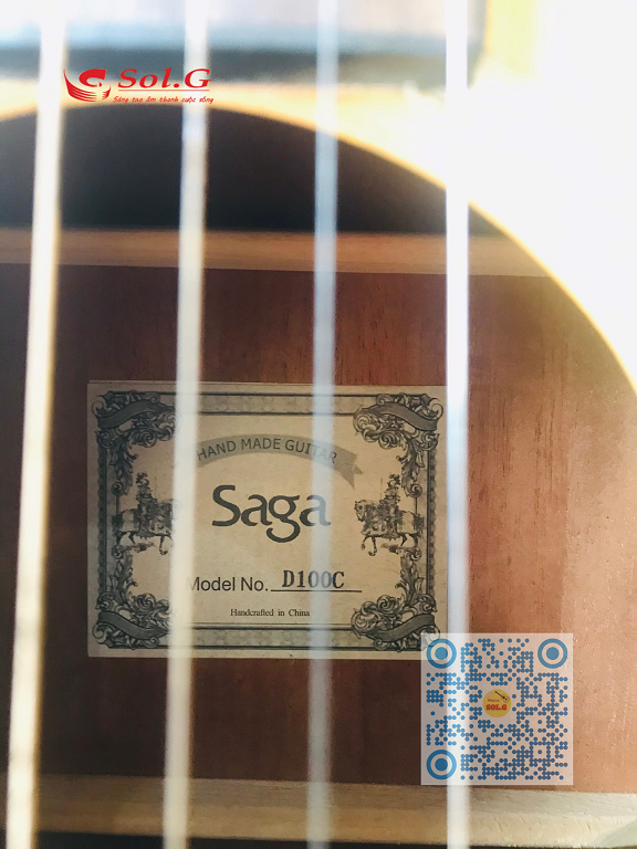 Đàn guitar acoustic electric Saga D100C