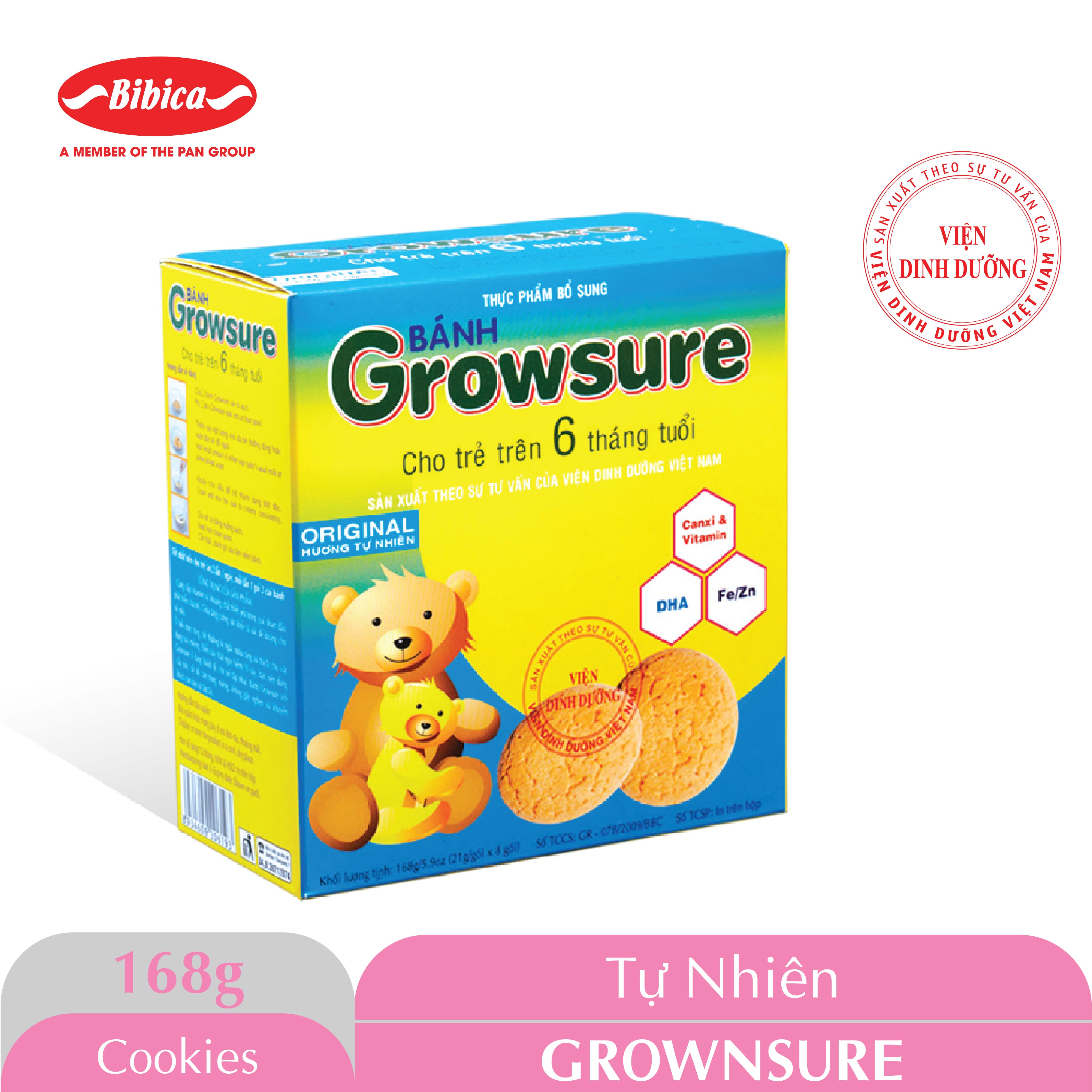 Bánh Growsure vị tự nhiên 168g