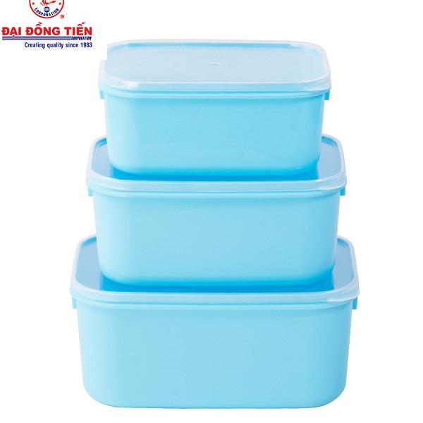 BỘ 3 HỘP NHỰA CHỮ NHẬT ĐẠI ĐỒNG TIẾN L508