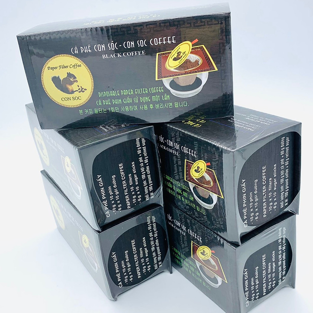 Cà phê Con Sóc Đen combo 5 hộp
