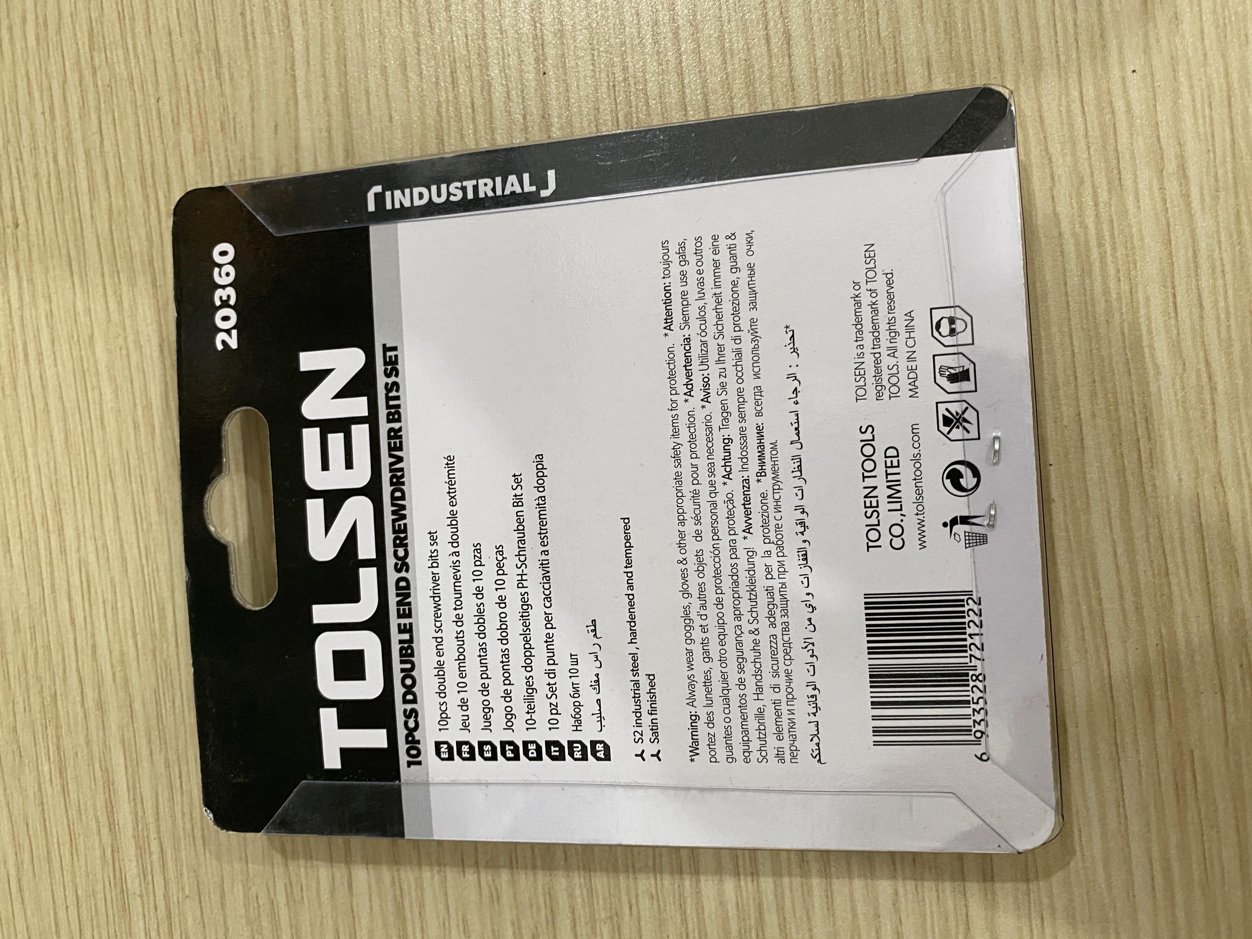BỘ 10 TUA VÍT 2 ĐẦU TOLSEN 20360