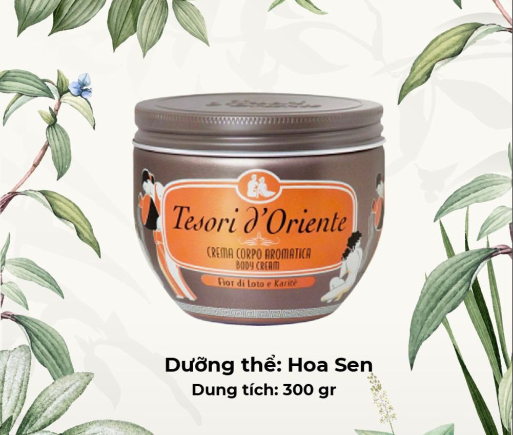 Kem dưỡng thể hương hoa sen Tesori D Oriente Lotus Flower Body Cream