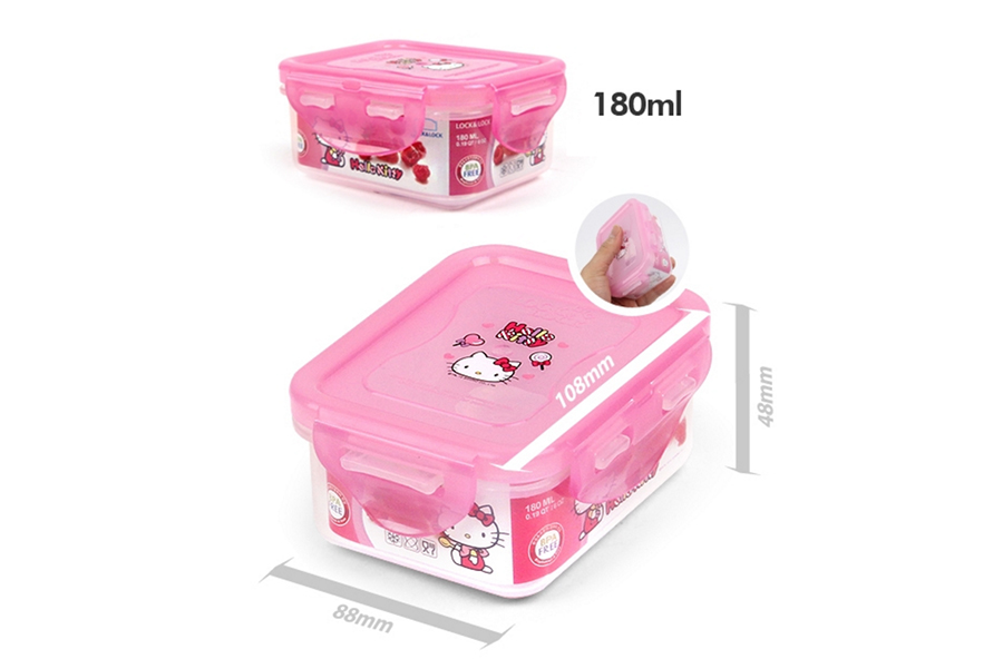 HỘP NHỰA HELLO KITTY LOCK&LOCK LKT816 180ML