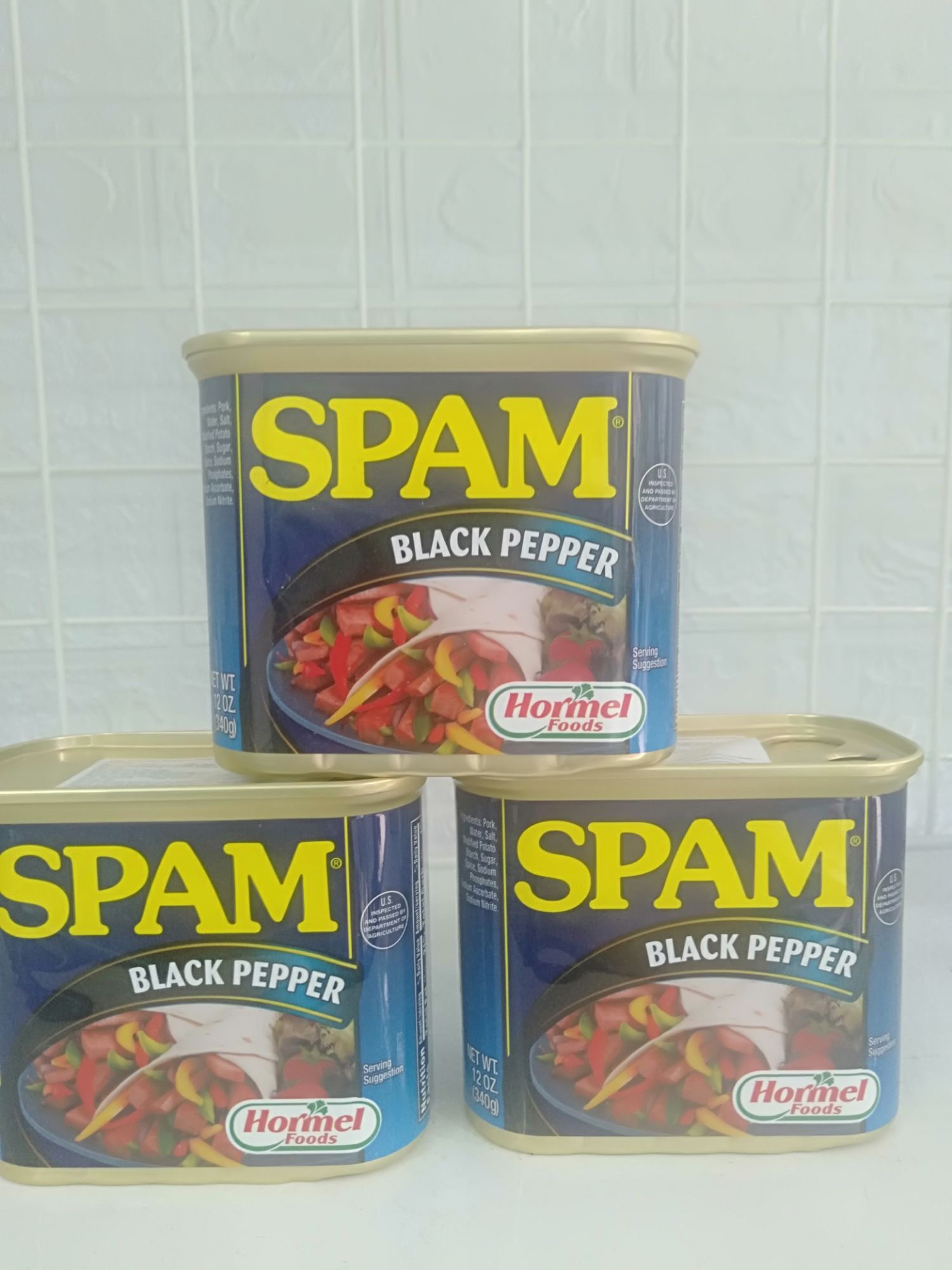 Thịt Hộp Spam Black Pepper 340g