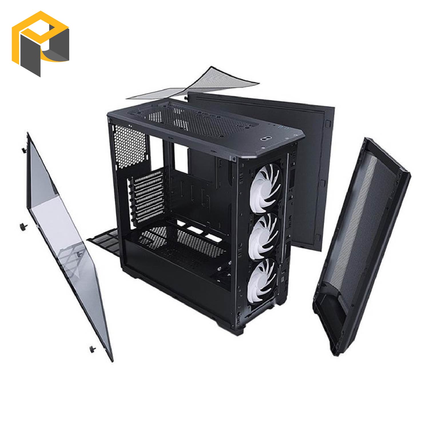 Case Phanteks Eclipse P400 RGB illumination Mid-Tower (Black/White Case)