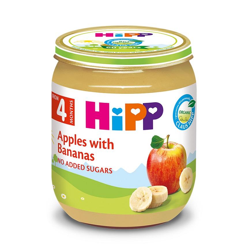 Dinh dưỡng đóng lọ HiPP chuối táo 125g