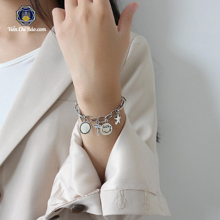 Lắc tay bạc Lucky Star