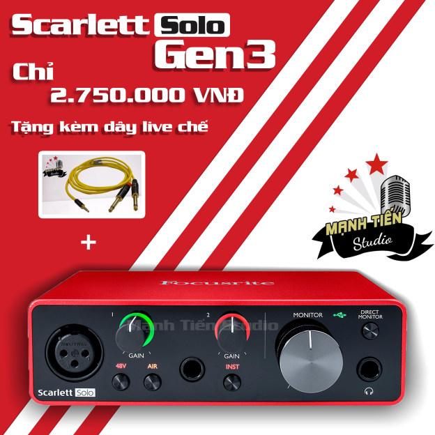 Solo Gen 3 - Sound Card Thu Âm Focusrite Scarlett - Chính Hãng Âm Thanh 878318756_VNAMZ-2516982122